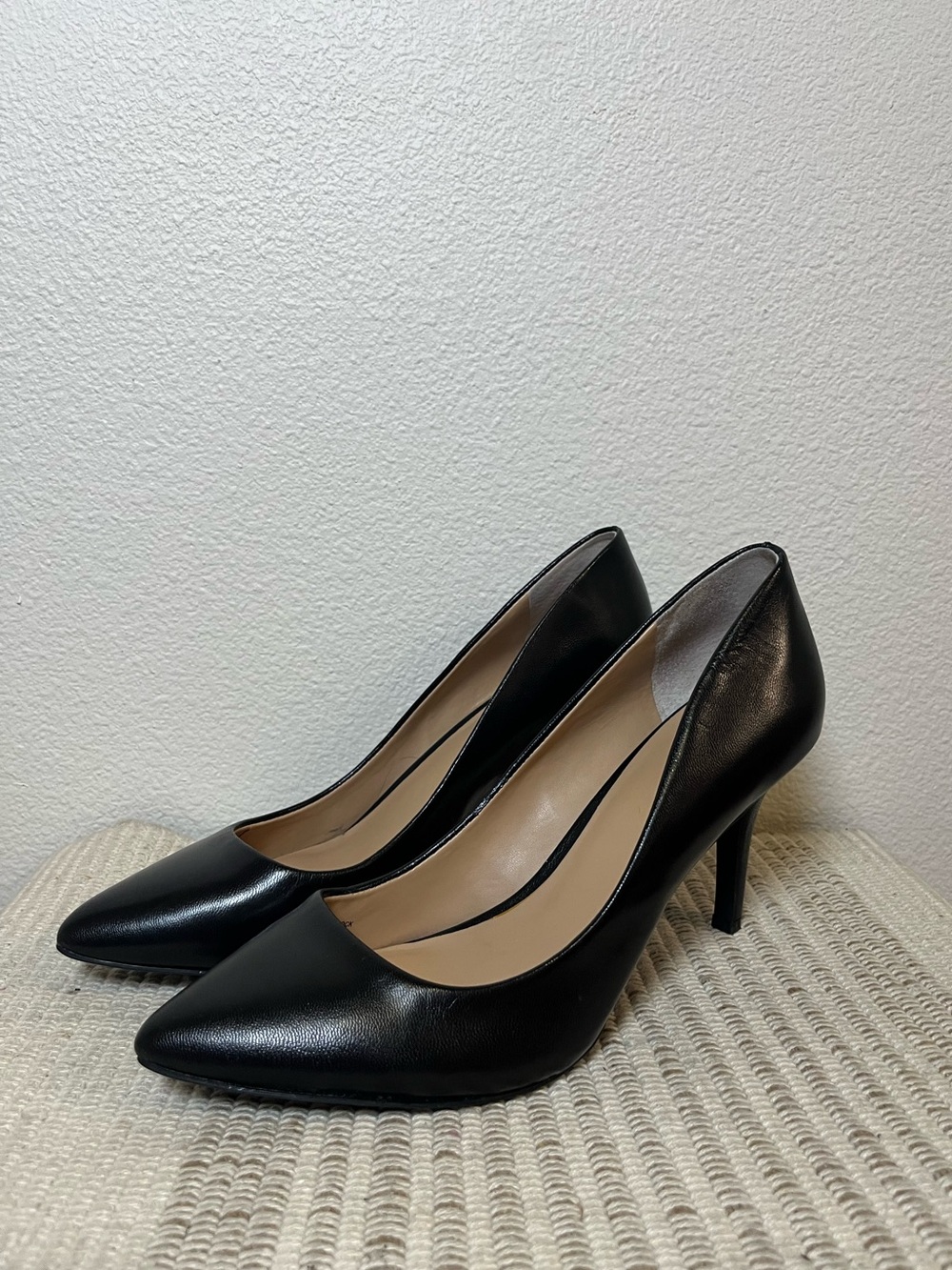 INC International Concepts Black Pointed-Toe Stiletto Pumps